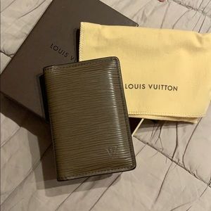 Louis Vuitton Pocket Organiser Taupe Epi Leather